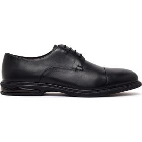 Derimod 26SFD600818 Erkek Siyah Bağcıklı Deri Klasik Ayakkabı