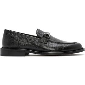 Derimod 26SFD6009FT Erkek Siyah Tokalı Deri Klasik Loafer