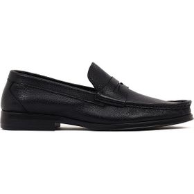 Derimod 26SFD6016FT Erkek Siyah Deri Klasik Loafer