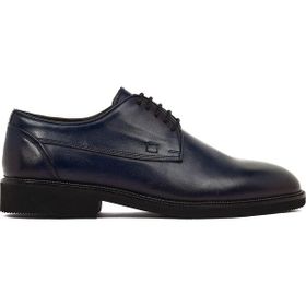 Derimod 26SFD603118 Erkek Lacivert Bağcıklı Deri Casual Ayakkabı