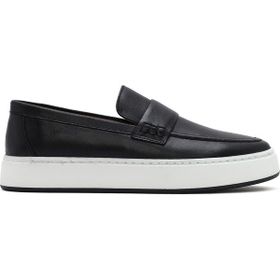 Derimod 26SFD620318 Erkek Siyah Kalın Tabanlı Deri Loafer