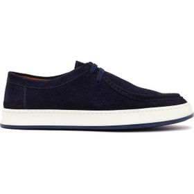 Derimod 26SFD631110 Erkek Lacivert Bağcıklı Süet Deri Casual Ayakkabı