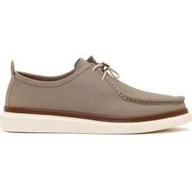 Derimod 26SFD696218 Erkek Bej Deri Casual Ayakkabı