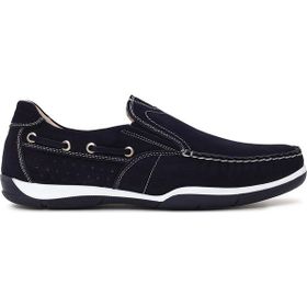 Derimod 26SFD7105V3 Erkek Lacivert Nubuk Deri Casual Ayakkabı