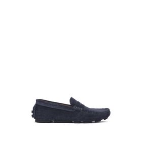 Derimod 26SFD711010 Erkek Lacivert Süet Deri Loafer