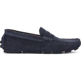 Derimod 26SFD711010 Erkek Lacivert Süet Deri Loafer