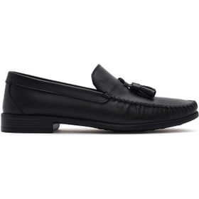 Derimod 26SFD754218 Erkek Siyah Püsküllü Deri Loafer