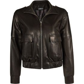 Derimod 26SGD5644U4 Iris Kadın Siyah Kısa Deri Ceket