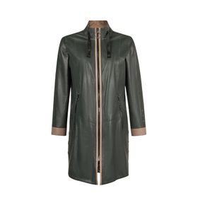 Derimod 26SGD5675U4 Marina Kadın Yeşil Oversize Deri Kaban