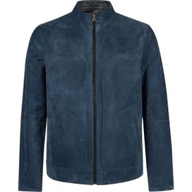 Derimod 26SGD648110 Clint Erkek Lacivert Hakim Yaka Çift Tarflı Süet Deri Ceket