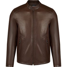 Derimod 26SGD6581U4 Insignia Erkek Kahverengi Deri Ceket