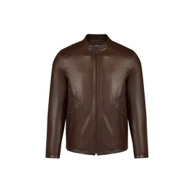 Derimod 26SGD6581U4 Insignia Erkek Kahverengi Deri Ceket