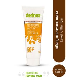 Derinex Lekeli Ciltler SPF50 50 ml Güneş Koruyucu Krem