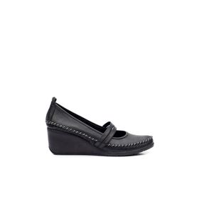 Deripabuc ARS-0135 Siyah Kadın Dolgu Topuklu Ayakkabı