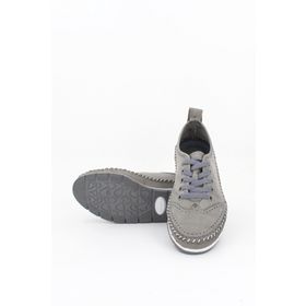 Deripabuc DP16-0061 Gri Deri Kadın Babet