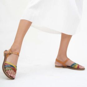 Deripabuc DP28-0830 Hakiki Deri Multi-2 Kadın Deri Sandalet