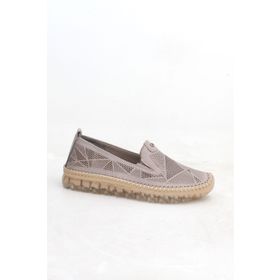 Deripabuc DP75-0701 Hakiki Deri Silver Kadın Deri Babet