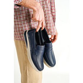 Deripabuc MRD7-0710 Hakiki Deri Lacivert Erkek Casual Ayakkabı
