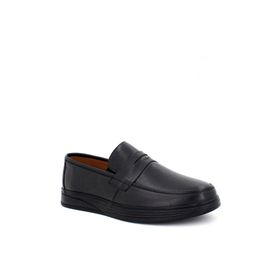 Deripabuc MRD7-0710 Hakiki Deri Siyah Erkek Deri Casual Ayakkabı