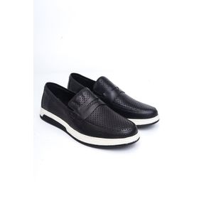 Deripabuc MRD7-2100 Hakiki Deri Siyah Erkek Casual Ayakkabı
