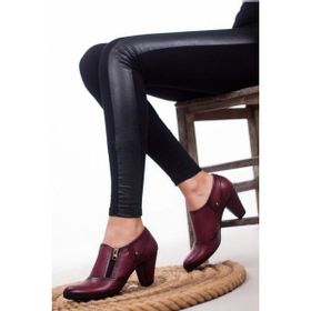 Deripabuc TRC-1069 Bordo Kadın Topuklu Ayakkabı