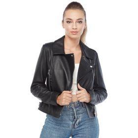 Deriza Biker Siyah Erkek Hakiki Deri Mont