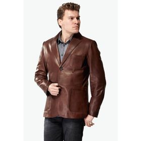 Deriza Morazzi Blazer Kahve Deri Erkek Ceket