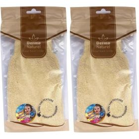 Derma 2xMS-01 Hassas Ciltlere Özel Naturel Bebek Banyo Eldiveni