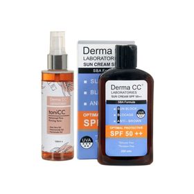 Derma CC Laboratories Anti Brown SPF50++ 200 ml Güneş Kremi+Gözenek Sıkılaştırıcı 150 ml Tonik