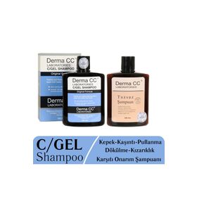 Derma CC Laboratories C Gel Kaşıntı Dökülme Kızarıklık 500 ml Şampuanı+Tuzsuz 500 ml Şampuan