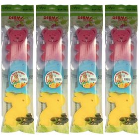 Derma Naturel 4x3'lü Renkli Bebek Banyo Süngeri