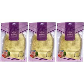 Derma Naturel Palmiye Lifi Örme 3xMS-04 Banyo Eldiveni