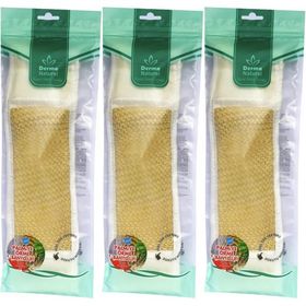 Derma Naturel Palmiye Örme İpli 8x24 cm 3'lü Banyo Kemeri