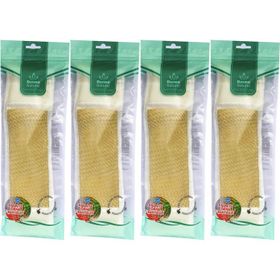 Derma Naturel Palmiye Örme İpli 8x24 cm 4'lü Banyo Kemeri