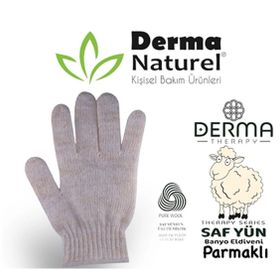 Derma Naturel Therapy Saf Yün Parmaklı Banyo Eldiveni
