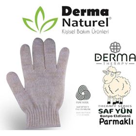 Derma Naturel Therapy Saf Yün Parmaklı T-478 Banyo Eldiveni