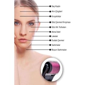 Derma Roller 540 Titanyum İğneli 0.5 mm Saç Cilt Yüz Tarak