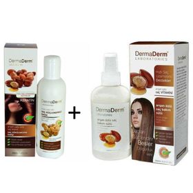Dermaderm Argan Yağı Özlü Saç Kremi 500 ml ve 250 ml Dermaderm Argan Özlü Saç Bakım Sütü