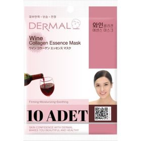 Dermal 10 Adet Şarap Özlü Kolajen Yüz Maskesi