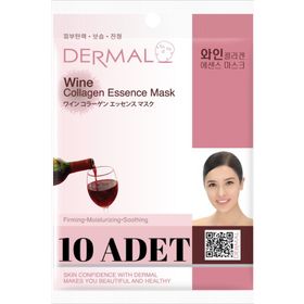 Dermal 10 Adet Şarap Özlü Kolajen Yüz Maskesi