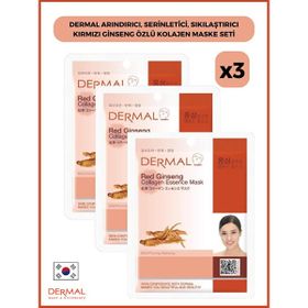 Dermal 3x23 gr Kırmızı Ginseng Özlü Kolajen Maskesi