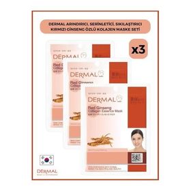 Dermal 3x23 gr Kırmızı Ginseng Özlü Kolajen Maskesi