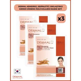 Dermal 3x23 gr Kırmızı Ginseng Özlü Kolajen Maskesi