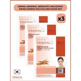 Dermal 3x23 gr Kırmızı Ginseng Özlü Kolajen Maskesi