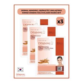 Dermal 3x23 gr Kırmızı Ginseng Özlü Kolajen Maskesi