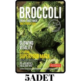 Dermal 5 Adet Brokoli Süper Gıda Maskesi