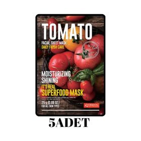 Dermal 5 Adet Domates It's Real Super Yüz Maskesi
