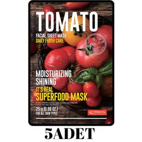 Dermal 5 Adet Domates It's Real Super Yüz Maskesi