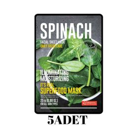 Dermal 5x25 gr Ispanak It's Real Super Yüz Maskesi