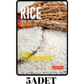 Dermal 5x25 gr Pirinç It's Real Super Gıda Yüz Maskesi